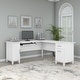 preview thumbnail 43 of 66, Bush Furniture Somerset 72W L Shaped Desk in Ash Gray White