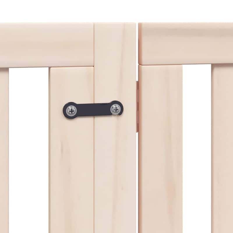 vidaXL Dog Gate Poplar wood Foldable Dog Gate Rectangular