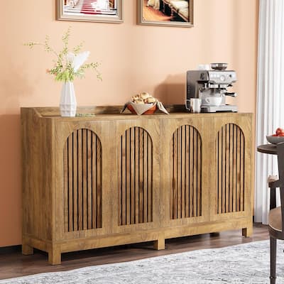 Sideboard Buffet Cabinet, 57" Farmhouse Storage Cabinet with Doors and Adjustable Shelf