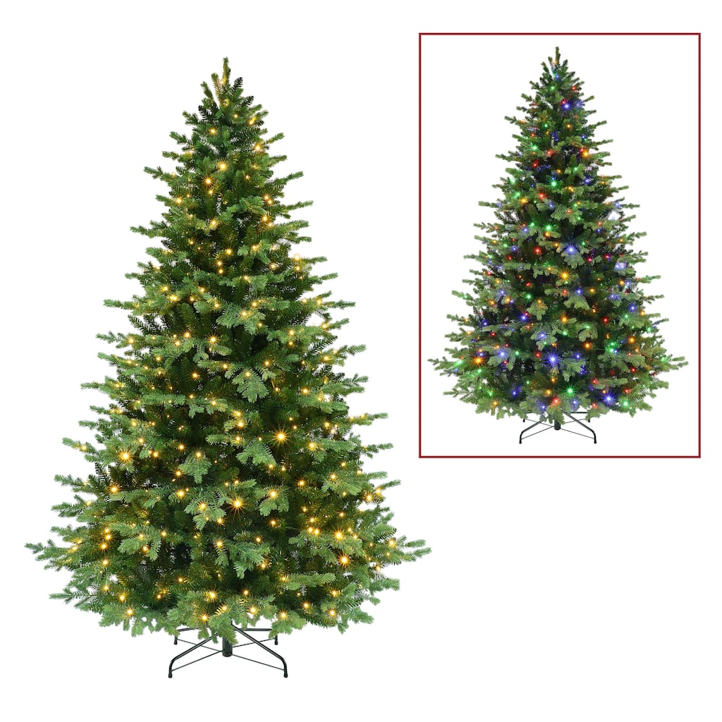 Puleo International 7.5 ft. Pre-Lit Artificial Chatham Fir Tree