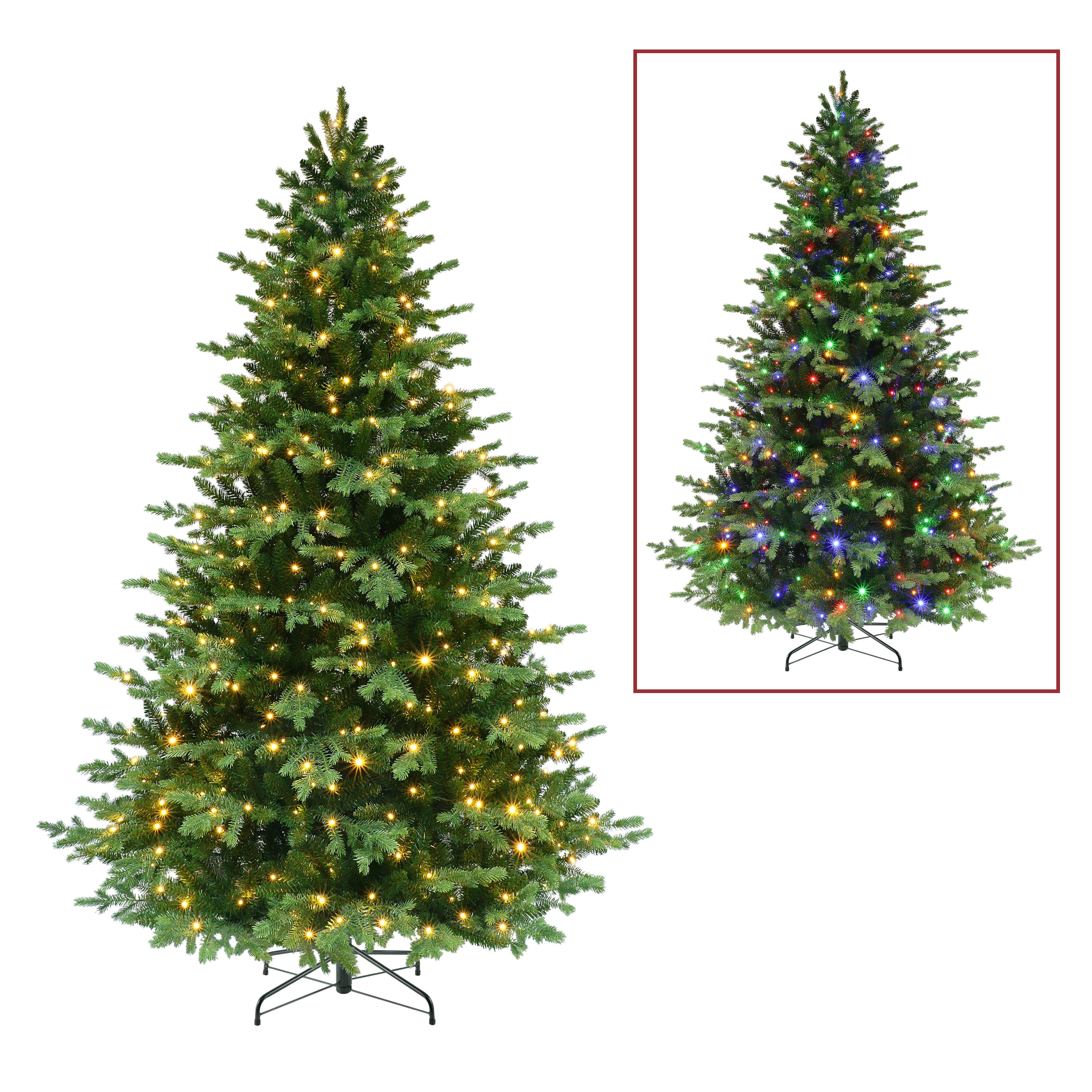 Puleo International 7.5 ft. Pre-Lit Artificial Chatham Fir Tree