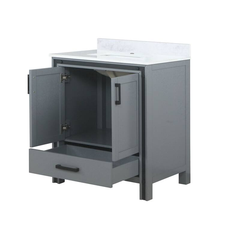 Ziva 30 in W x 22 in D White Bath Vanity and White Quartz Top