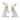 Wicker Bunny Statue (Set of 2) - 10" x 9" x 17.75"