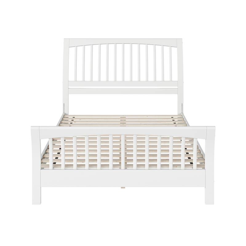 AFI Orleans Solid Wood Low Profile Platform Bed with Matching Footboard