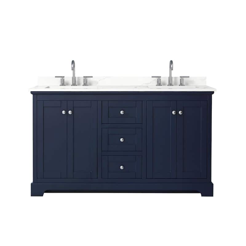 Avery 60-inch Double Vanity, Quartz Top