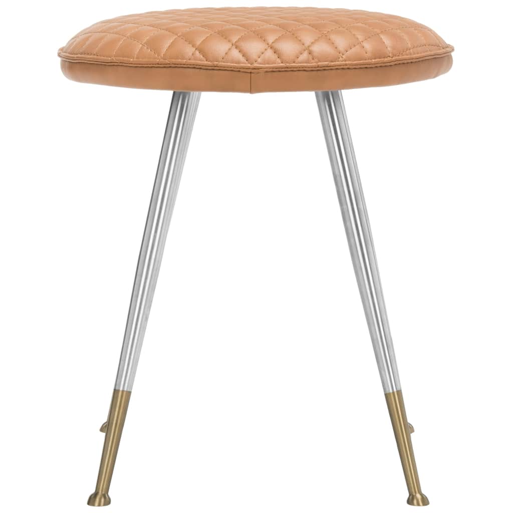 SAFAVIEH Victory -30 Inch Mustard Stool - 17.3" x 17.3" x 19.3" - 17Wx17Dx19H