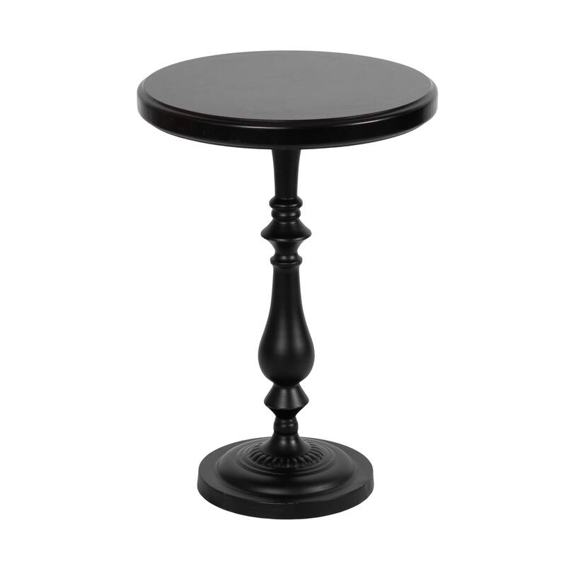 Kate and Laurel Wixley Wood and Metal Side Table - 18x18x25 - Black