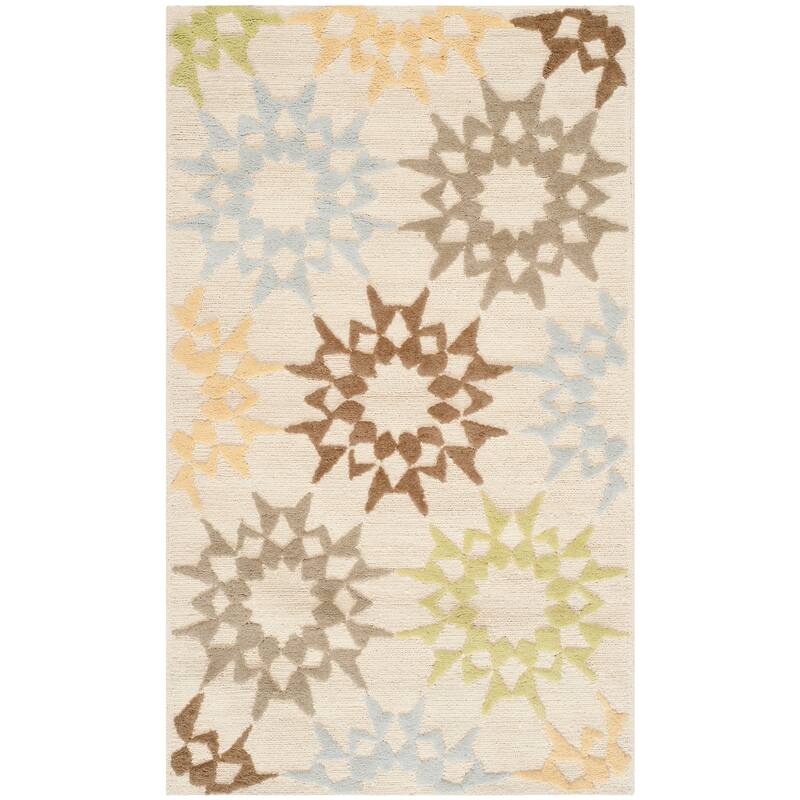 Martha Stewart by SAFAVIEH Quilt Cotton Rug - 2'6" x 4'3" - Creme