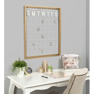 Kate and Laurel Calter Framed Erasable Acrylic Monthly Wall Calendar -  25.5x31.5 - Overstock - 19621083