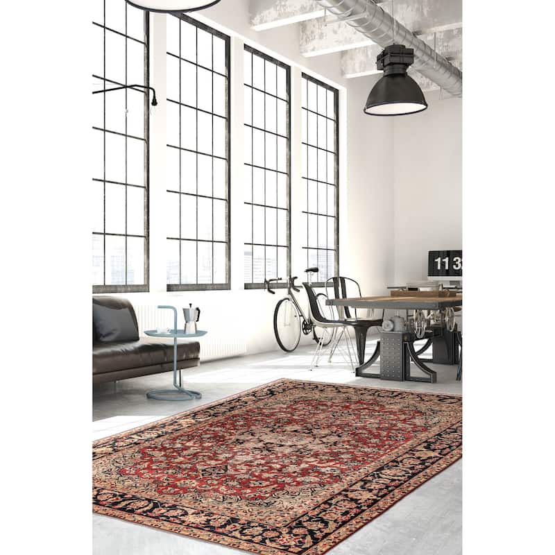 ECARPETGALLERY Hand-knotted Antalya Vintage Red Wool Rug - 6'9 x 11'6