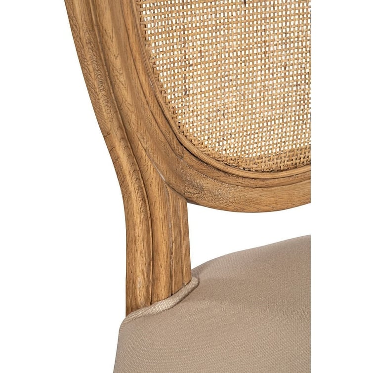 Furniture Classics Lauren Oak Upholstered Dining Chair, Natural