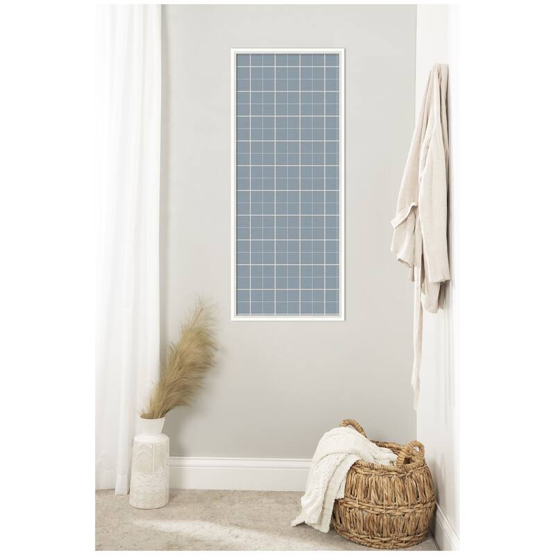 Kate and Laurel Framed Fabric Pinboard Light Blue Plaid Wall Organization