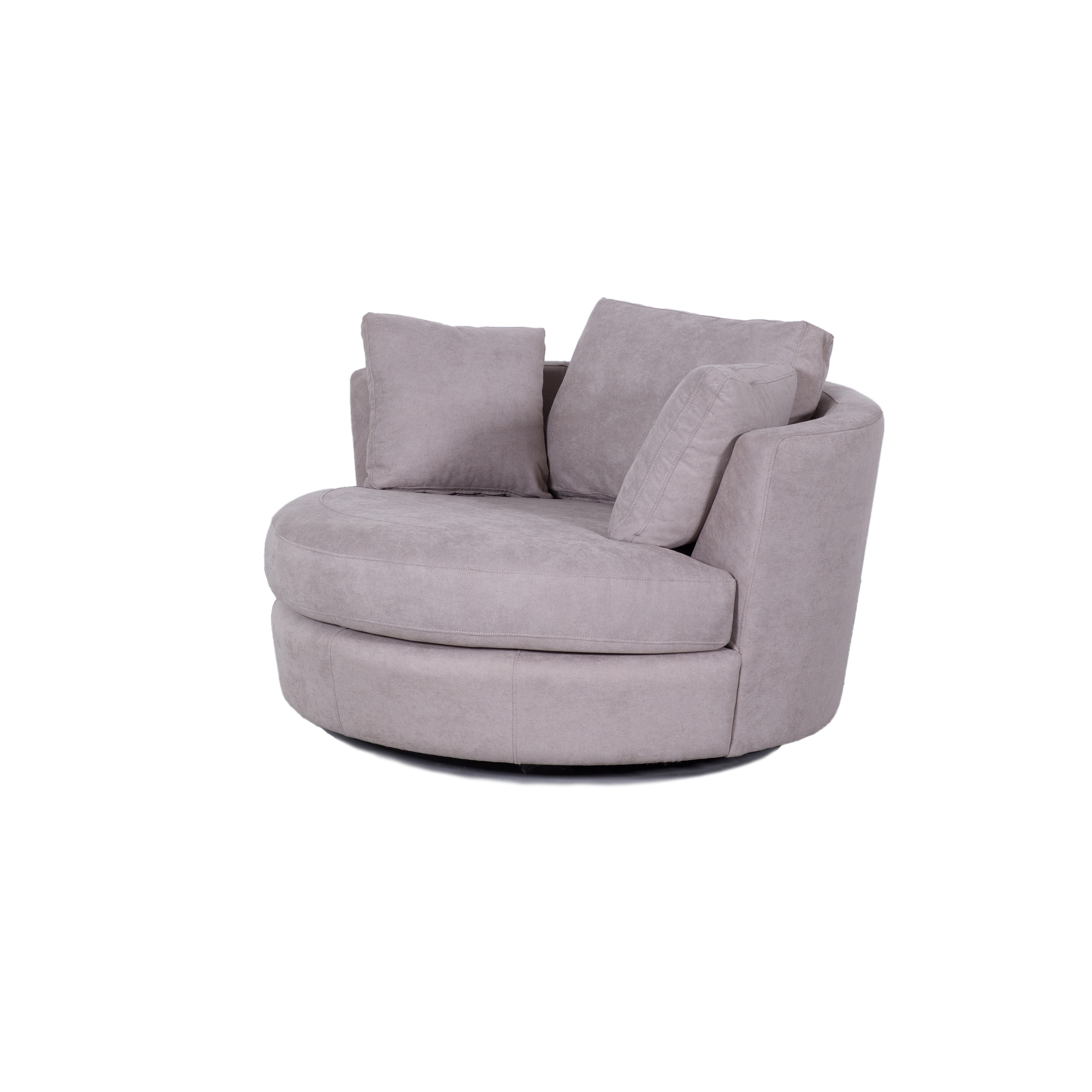 Modern Accent Chair Swivel Armchair, Round Fabric Barrel Chairs Single Sofa  Lounge Chair with Small Pillow for Living Room - Bed Bath & Beyond -  37833470