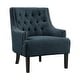 preview thumbnail 11 of 23, Lorenzi Upholstered Button-tufted Accent Chair Indigo