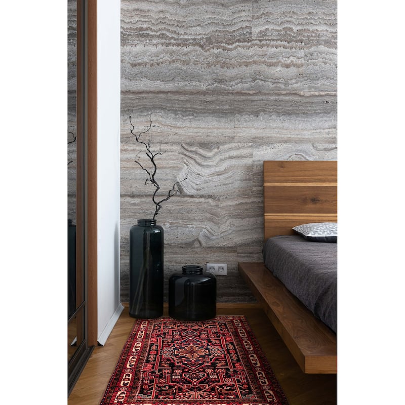 ECARPETGALLERY Hand-knotted Anatolian Vintage Navy, Red Wool Rug - 5'5 x 10'1