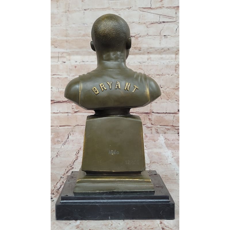 Bronze Bust Sculpture Of Kobe Bryant On Marble Display Base Limited Edition Numbered