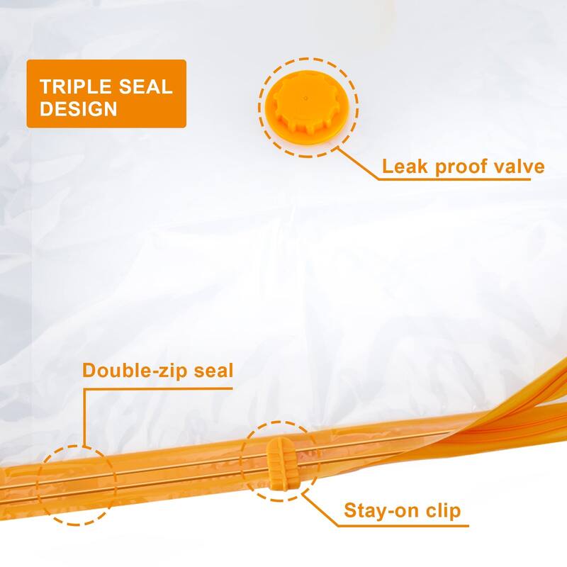 AGPtEK 10 Pcs Vacuum Storage Bags for Clothes, Blankets, Comforters