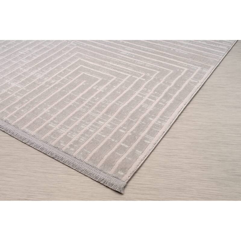 Ladole Rugs Geometric Room Decor Indoor Grey Area Rug for Living Room