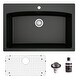 preview thumbnail 59 of 65, Karran Drop-In Quartz 33 in. 1-Hole Single Bowl Kitchen Sink Kit