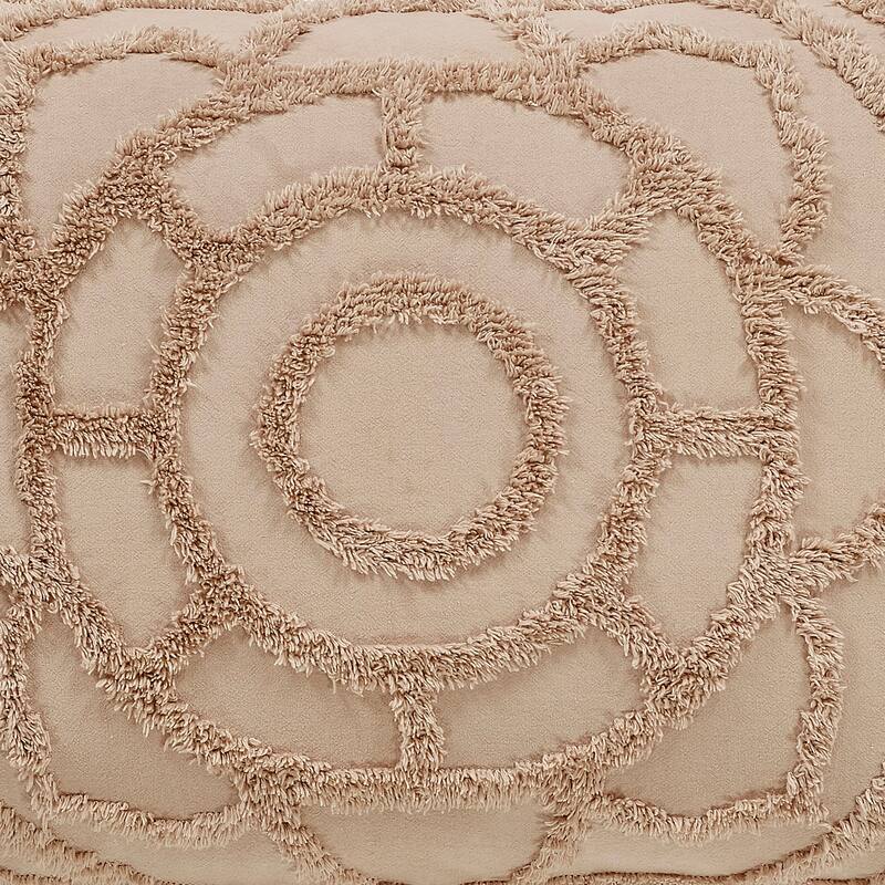 Better Trends Cleo Comforter Set 100% Cotton Tufted Floral Design Soft Plush Chenille Machine Washable Tumble Dry