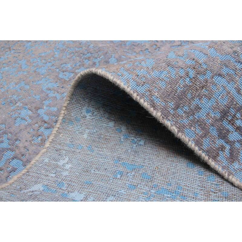 ECARPETGALLERY Hand-knotted Color Transition Sky Blue Wool Rug - 5'3 x 5'1