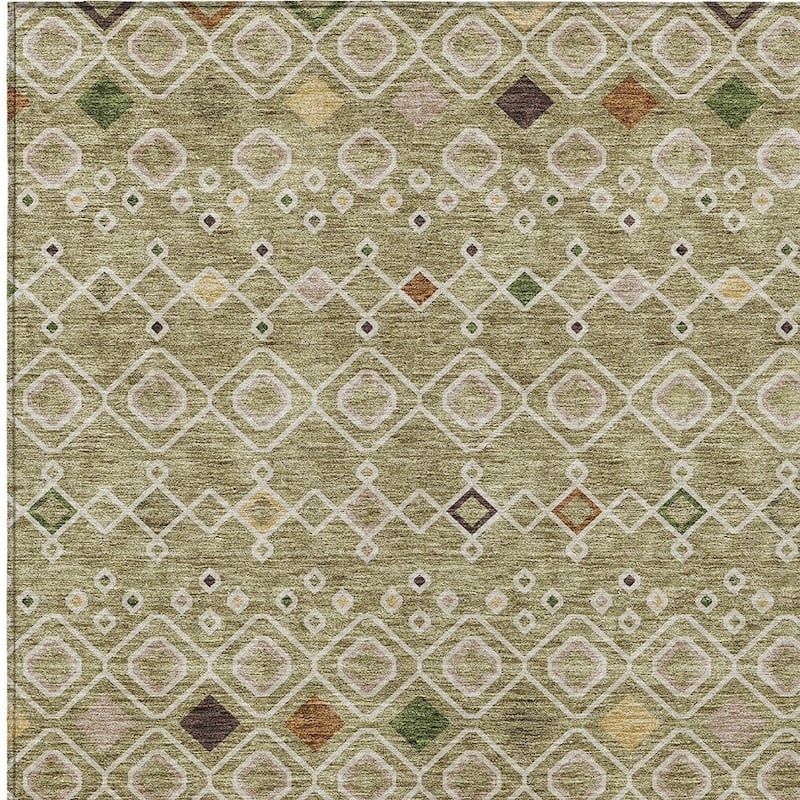 HomeRoots Geometric Modern Rectangle Outdoor Rug