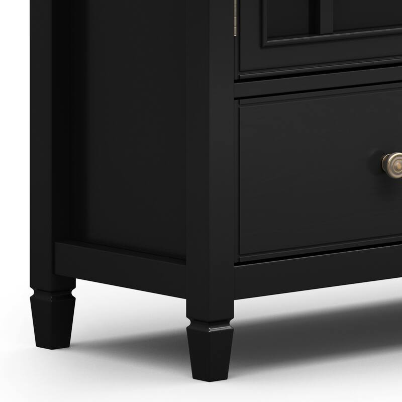 WYNDENHALL Hampshire SOLID WOOD 46 inch Wide Traditional Tall Storage Cabinet - 46"w x 17"d x 46"h