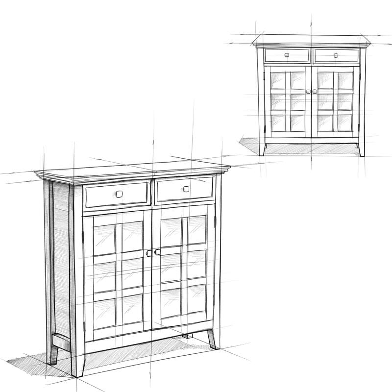 WYNDENHALL Normandy SOLID WOOD Entryway Storage Cabinet