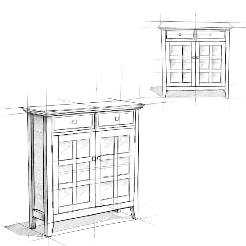 WYNDENHALL Normandy SOLID WOOD Entryway Storage Cabinet