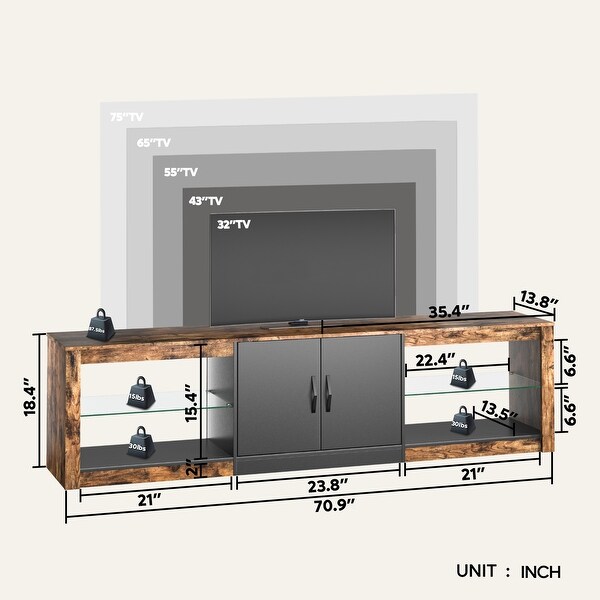 Tv stand size for shop 70 inch tv