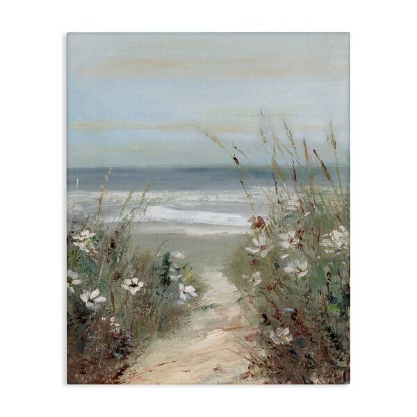 Stupell Wildflower Coastline Path Canvas Wall Art Design By Sally ...