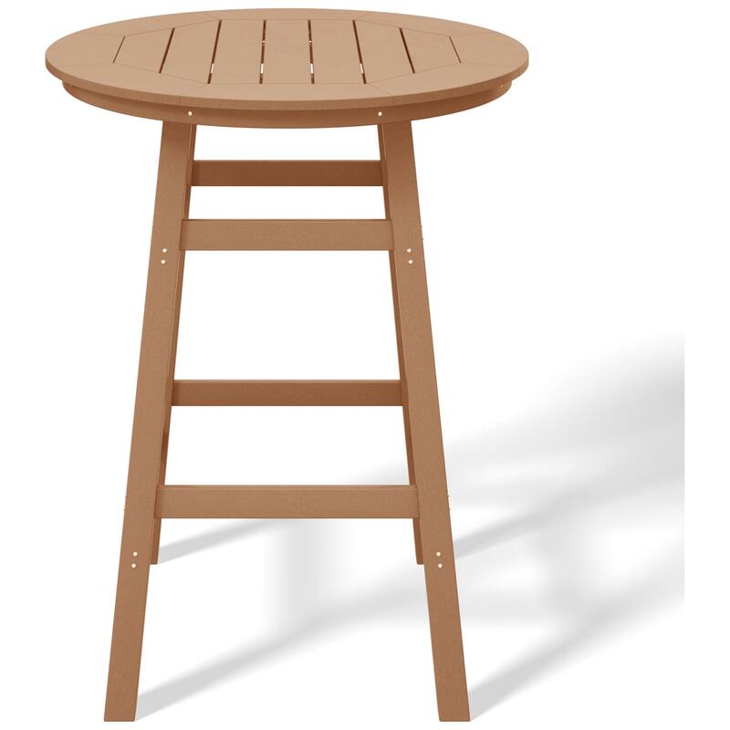 Polytrends Laguna Hdpe All Weather Outdoor Patio 35" Round Bar Table