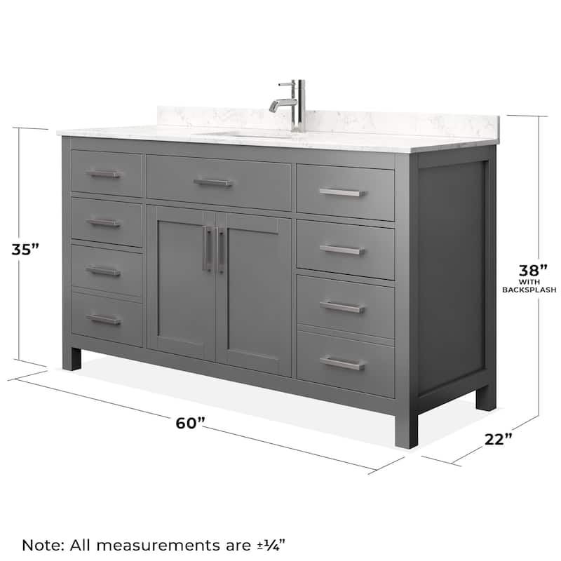 Wyndham Collection WCG242460SCCUNSMXX Beckett 60" Free Standing Single