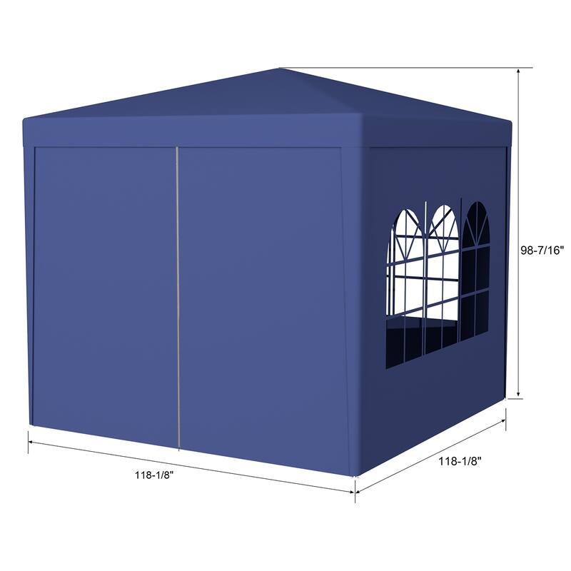 10x10FT Heavy Duty Tent, Outdoor Wedding Canopy with 4 Removable Walls