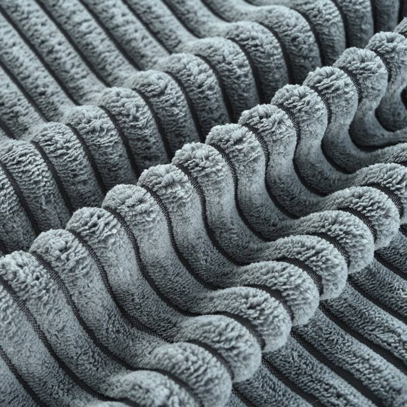 Convertible Sectional Sofa with L-Shaped Storage Chaise, Corner Sofa with Cup Holder & USB Ports, Corduroy Fabric Sleeper Sofa