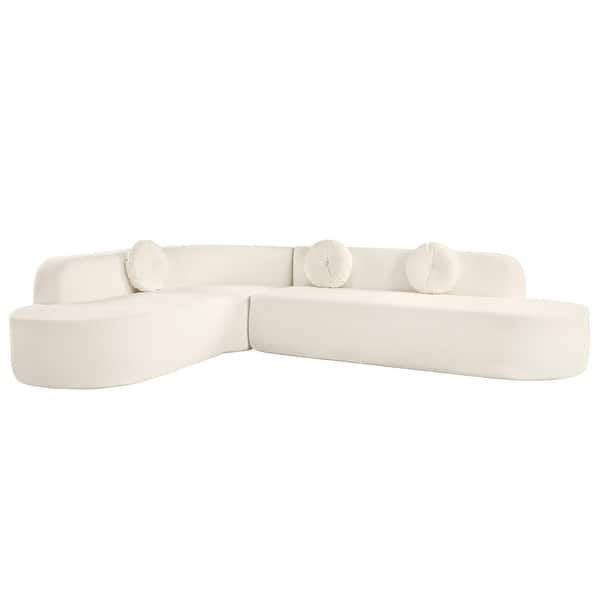 Christopher Knight Home - Mirod 122'' Extra Large Sectional Sofa with Elegant Curved Design and Plush Round Cushions