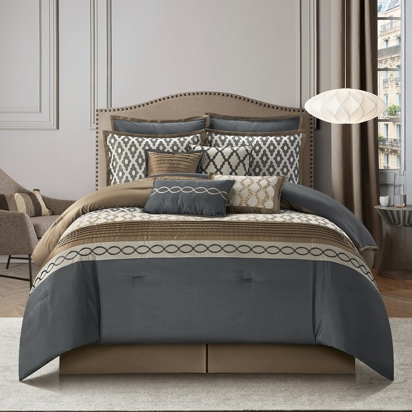 Nanshing Calvin Luxury10-Piece Geometric Comforter Set - On Sale