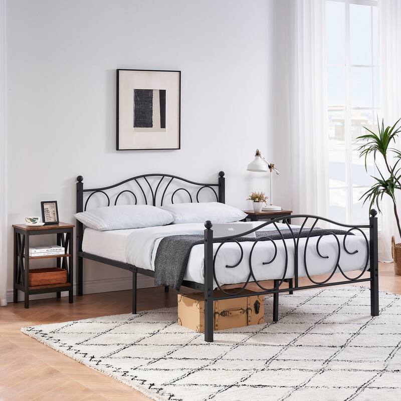 Modern Nightstand Set with 3-Tier Storage Shelves X-Shaped Nightstands Set of 2 Available in Multiple Colors for Bedrooms