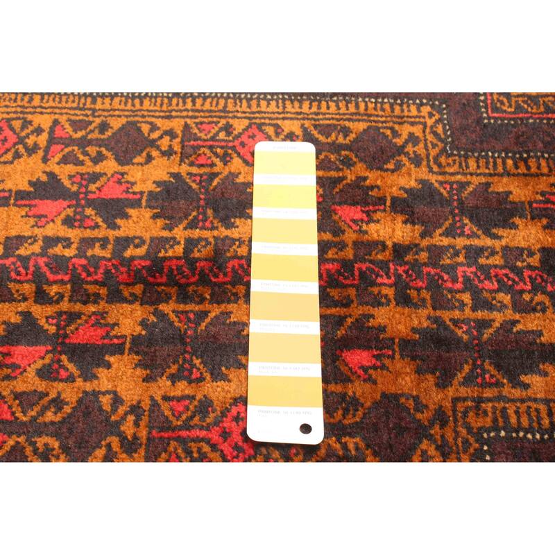 ECARPETGALLERY Hand-knotted Teimani Burnt Orange Wool Rug - 2'9 x 4'4