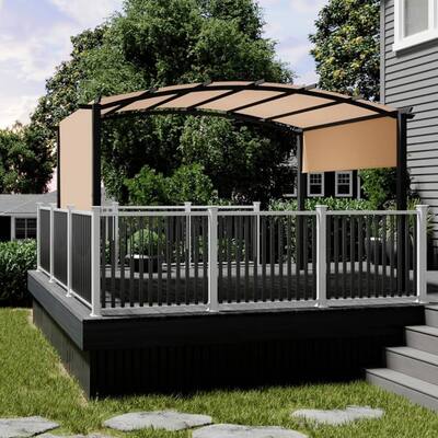 13x9 FT Outdoor Patio Arched Pergola Gazebo for Backyard Garden Porch Lawn
