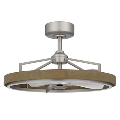 Arroyo 16.37 " Height Brushed Steel Metal Fan - One Size