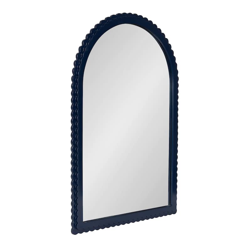Kate and Laurel Scallia Wooden Arch Mirror - 20x30 - Navy Blue