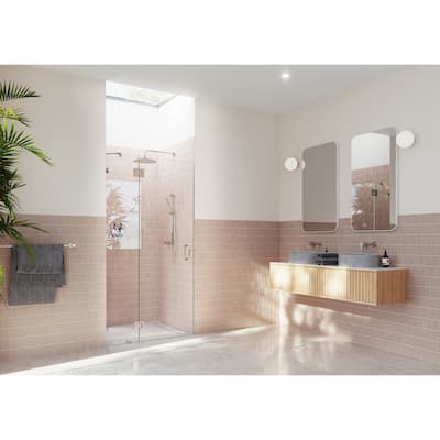 Glass Warehouse 78" x 43" Frameless Shower Door - Glass Hinge