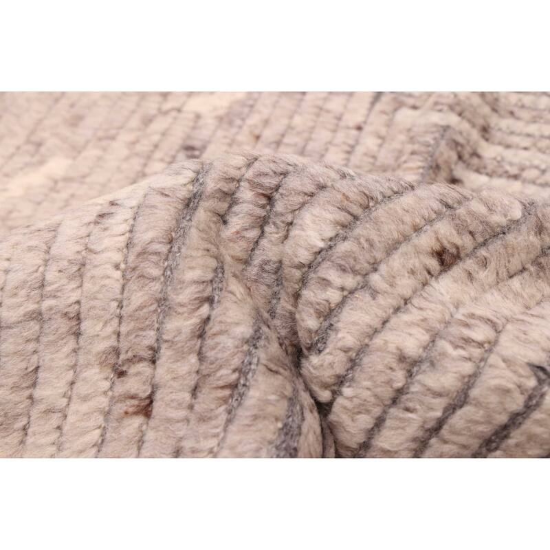 ECARPETGALLERY Hand-knotted Looma Grey Wool Rug - 8'3 x 10'0