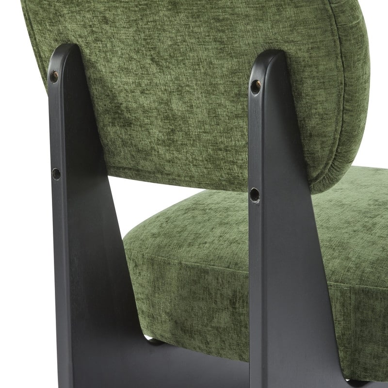Design-inspired Polyester Upholstery Accent Lounge Chair with Wood Base,Set of 2