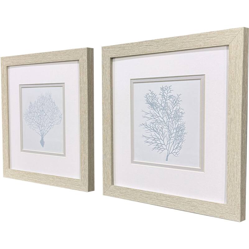 Paragon Soft Coral Framed Art - Set of 2