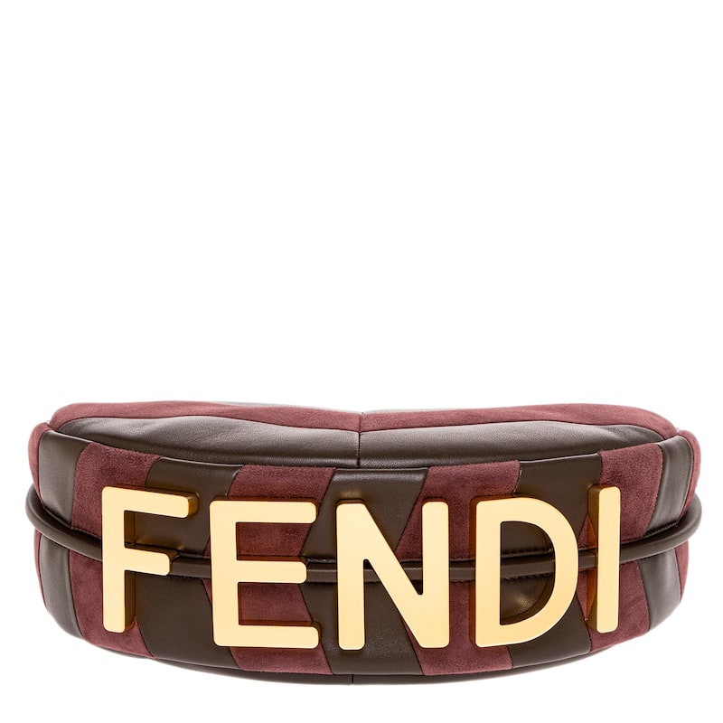 Fendigraphy Small Bag in Leather and Suede