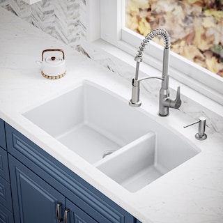 Karran Undermount Quartz Double Bowl Kitchen Sink