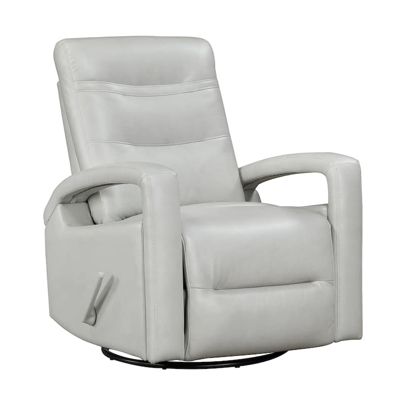 Hyacinth Faux Leather Swivel Glider Reclining Chair - Smoke