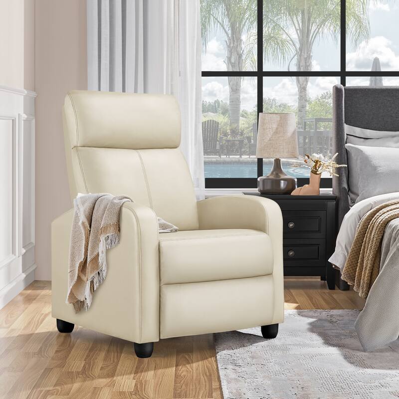Yaheetech Recliner Chair PU Leather Adjustable Reclining Chair Sofa